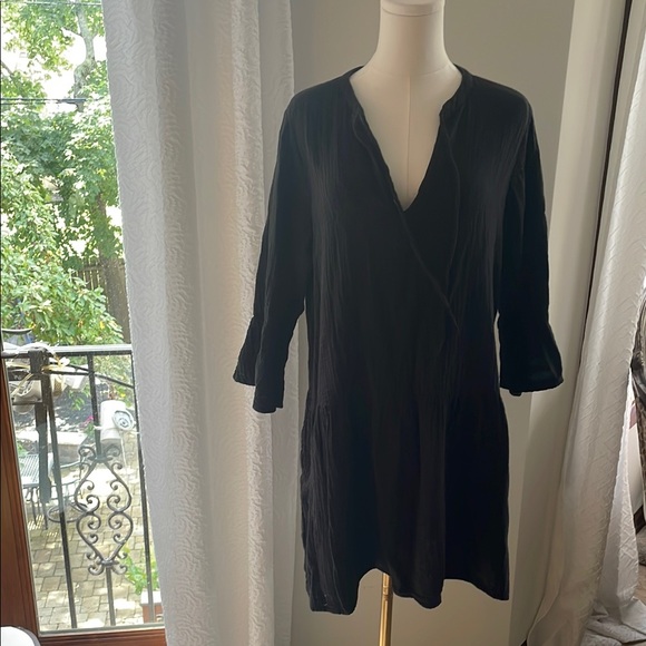 The Drop Gauze Black Summer Black Flowy Dress Medium - Picture 3 of 13